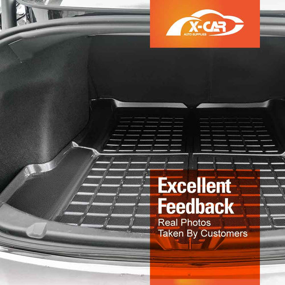 Tesla Model 3 Interior Liners Set 2019-2023 All-Weather Cargo Trunk Mats