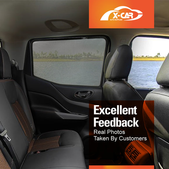 Rear Window Sun Shades for Nissan Navara D23 NP300 2015-2025