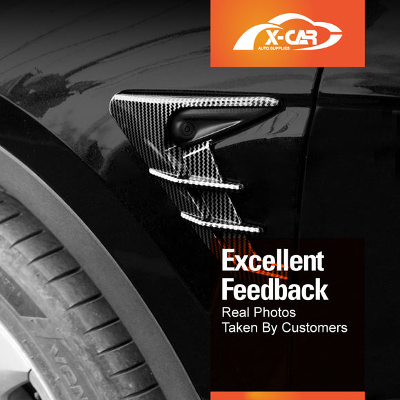 Carbon Fibre Style Trim Side Cameras Cover for Tesla Model 3 2017-2023 and Model Y 2021-2025