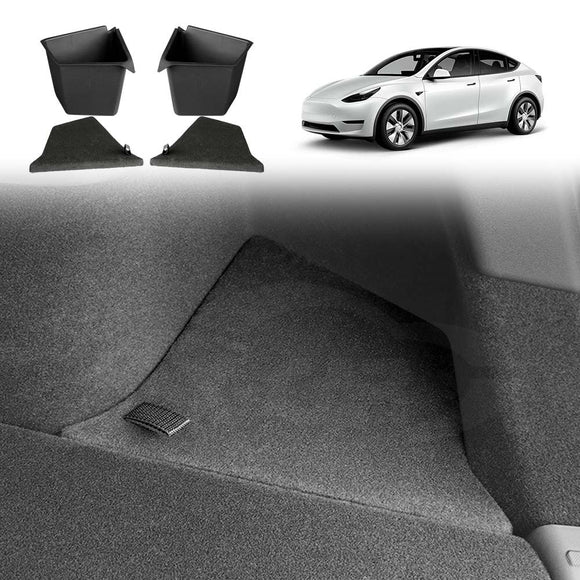 Tesla Model Y 2022-2025 Rear Trunk Storage Bins Boxes with Lids