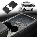Centre Console Panel for Tesla Model 3 2021-2023 and Model Y 2021-2025 Carbon Fiber Style-1