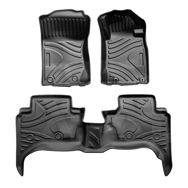 3D Floor Mats for Mitsubishi Triton MQ MR Double Cab 2015-2024 All-Weather Car Liners