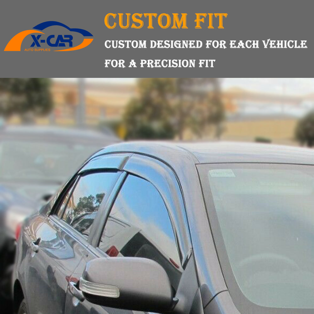 X-Car Weathershields Window Visors For Toyota Corolla Sedan 2007-2013 – WeatherShield Deflectors